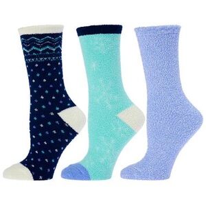 Comfort Code 3-pack Holiday Microterry Double Layer Lounge Socks